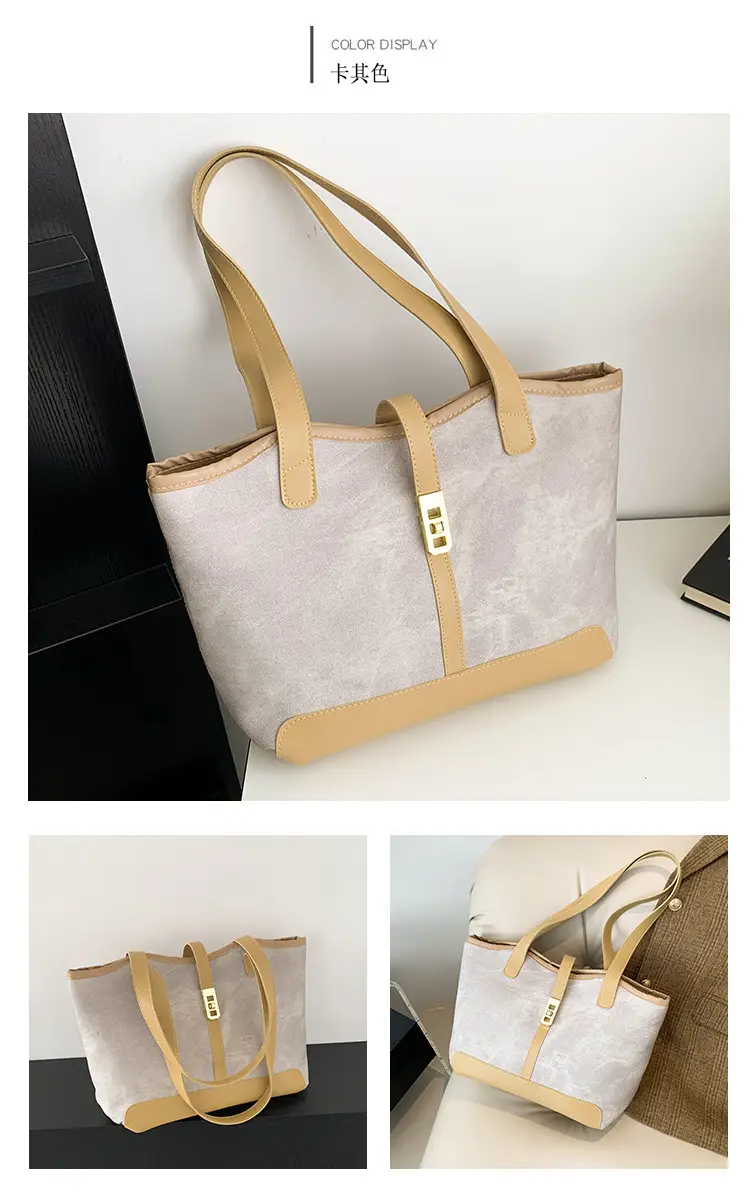 2025 Western Handheld Tote Bag Grey Black — feature 25