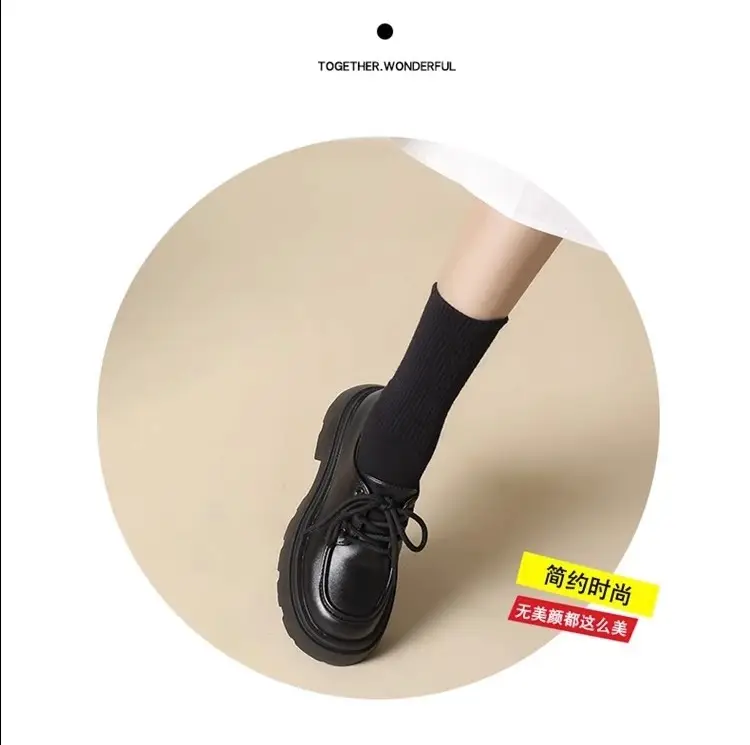 British Style Thick-Soled Leather Shoes for Women, New Spring Versatile Black Dress Shoes, Loafers — feature 12