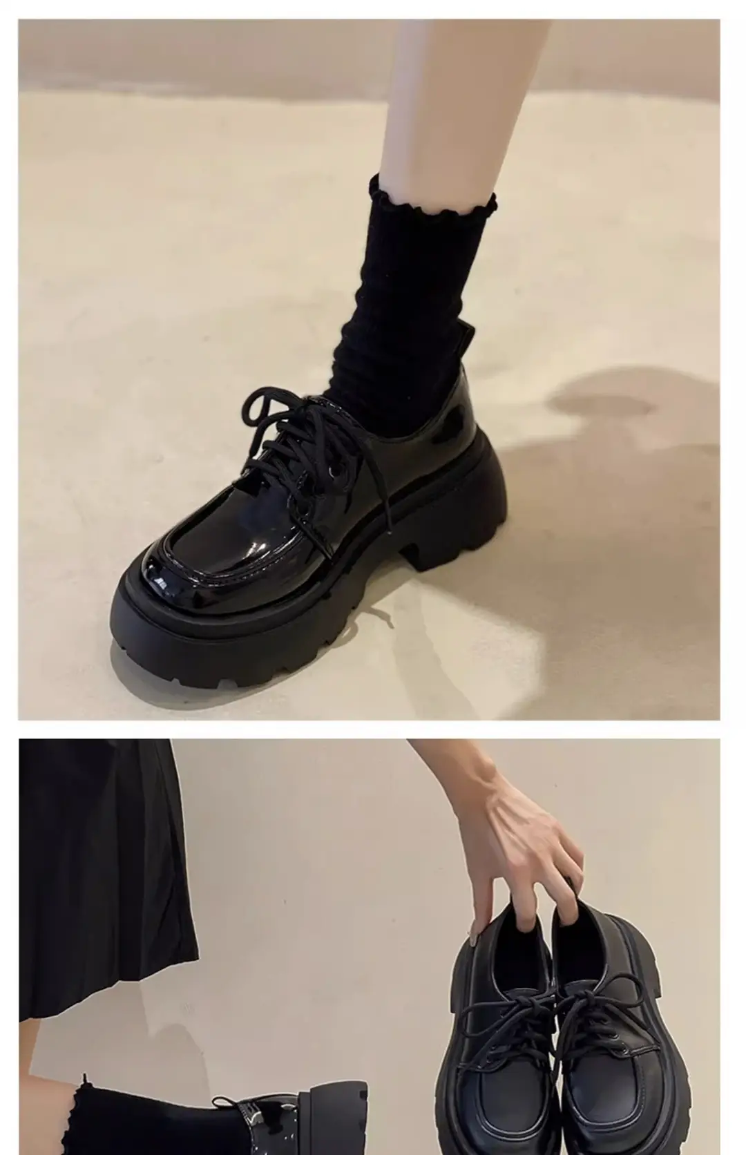 British Style Thick-Soled Leather Shoes for Women, New Spring Versatile Black Dress Shoes, Loafers — feature 8