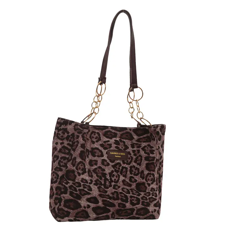 Retro Leopard Print Shoulder Tote for Women 2024 - Image 9