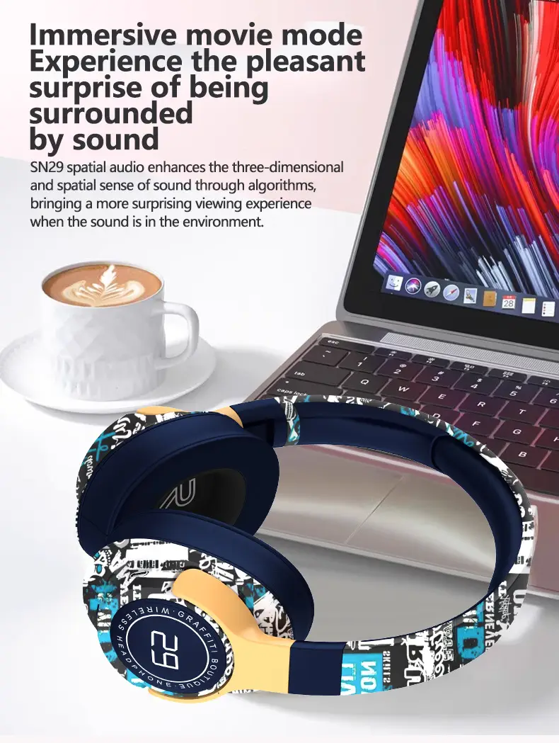 True Wireless Over Ear Bluetooth Music Headphones for Apple Phones β feature 11