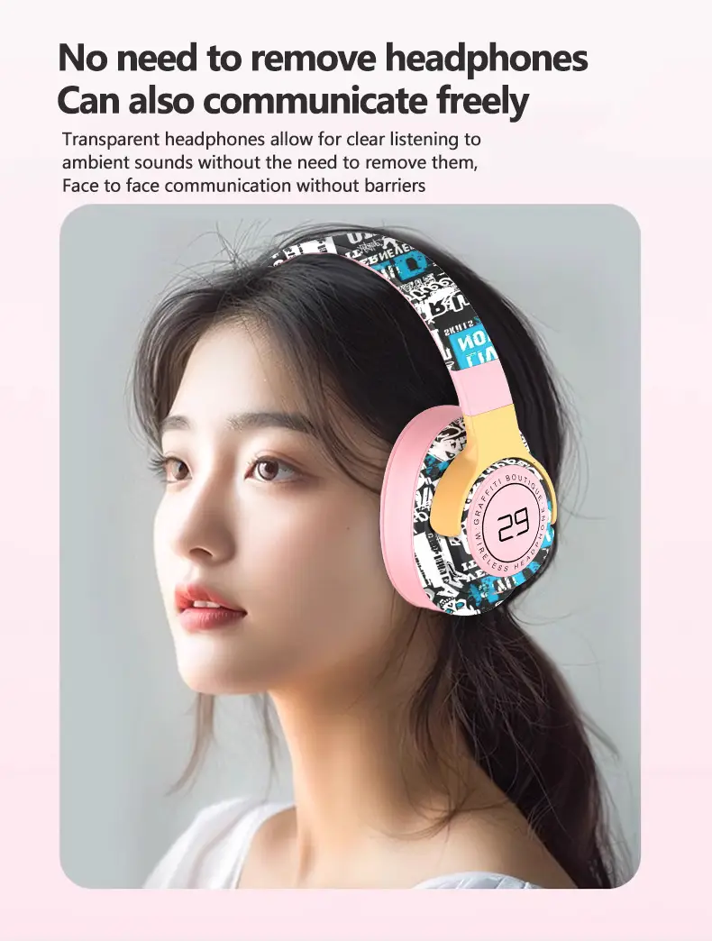 True Wireless Over Ear Bluetooth Music Headphones for Apple Phones β feature 12