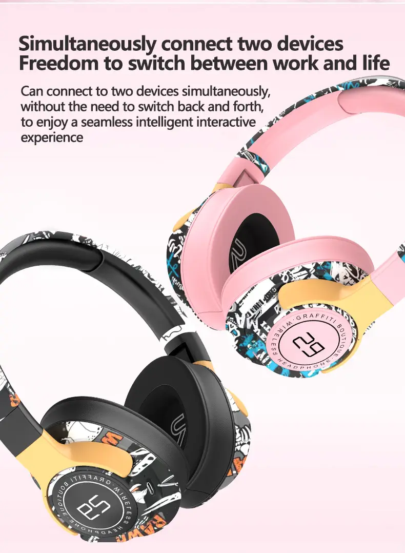 True Wireless Over Ear Bluetooth Music Headphones for Apple Phones β feature 14