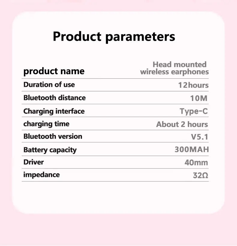 True Wireless Over Ear Bluetooth Music Headphones for Apple Phones β feature 17