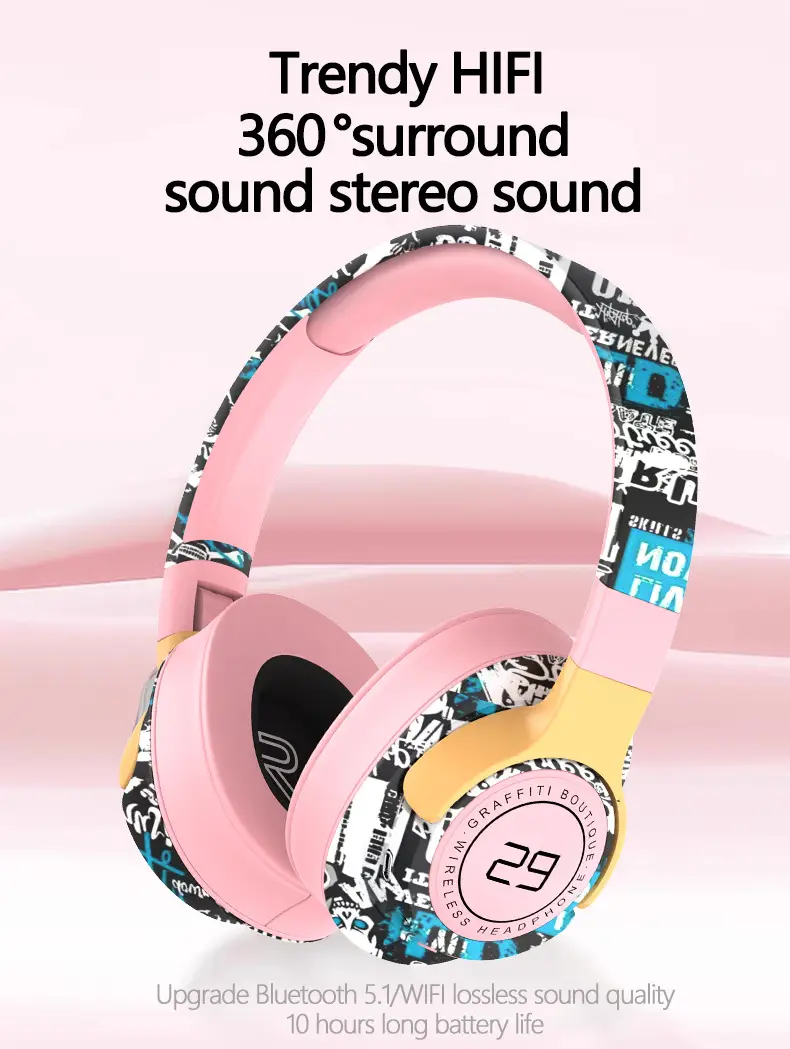 True Wireless Over Ear Bluetooth Music Headphones for Apple Phones β feature 3