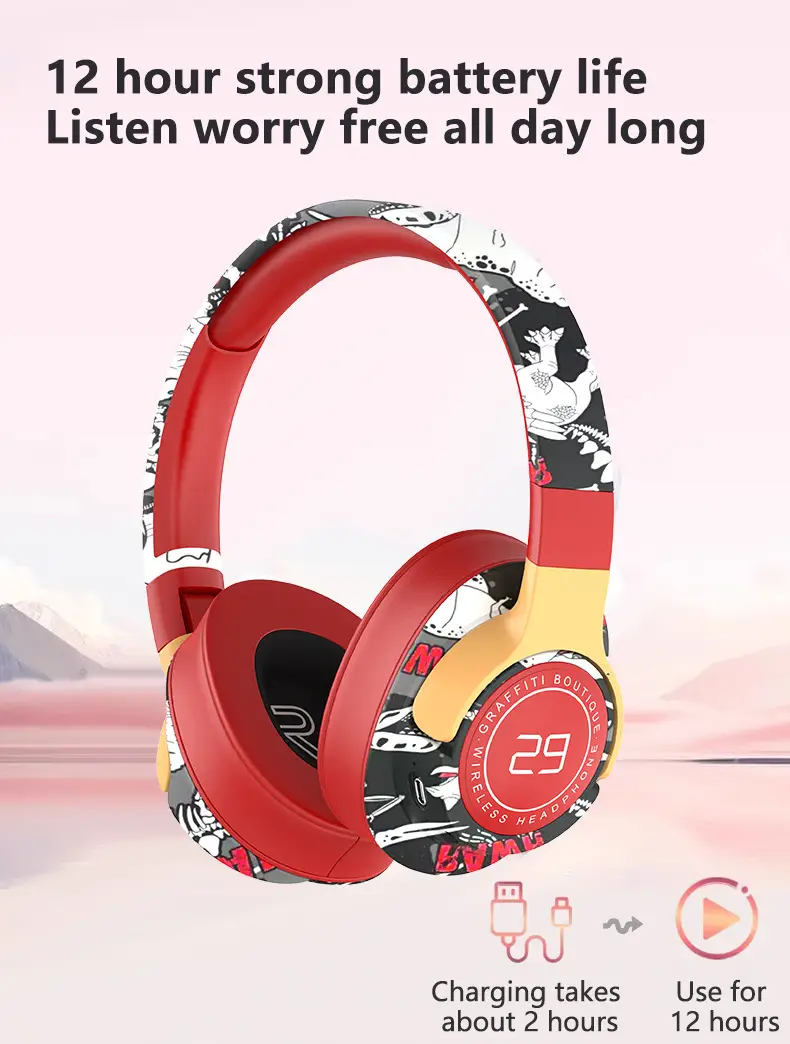 True Wireless Over Ear Bluetooth Music Headphones for Apple Phones β feature 9