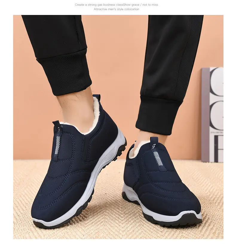 2025 Winter New Style Fleece-Lined Warm Thickened Old Beijing Cotton Shoes for Women, Short Versatile Women's Boots, Couple's Style Men's Shoes — feature 15