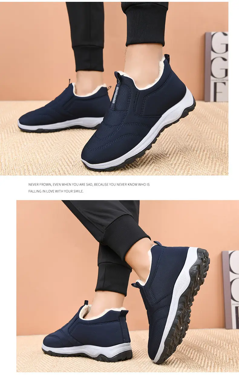 2025 Winter New Style Fleece-Lined Warm Thickened Old Beijing Cotton Shoes for Women, Short Versatile Women's Boots, Couple's Style Men's Shoes — feature 16