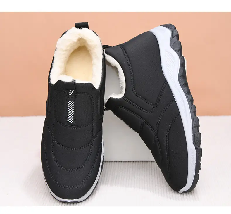 2025 Winter New Style Fleece-Lined Warm Thickened Old Beijing Cotton Shoes for Women, Short Versatile Women's Boots, Couple's Style Men's Shoes — feature 17