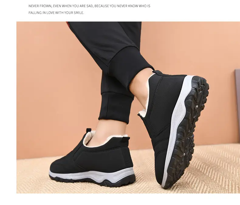 2025 Winter New Style Fleece-Lined Warm Thickened Old Beijing Cotton Shoes for Women, Short Versatile Women's Boots, Couple's Style Men's Shoes — feature 20