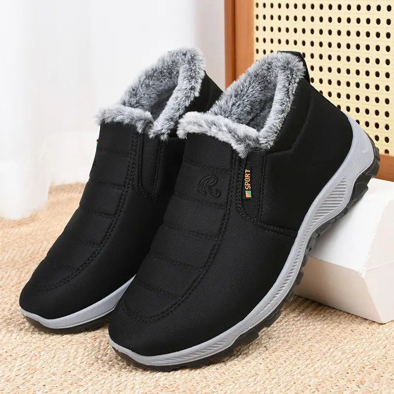 2025 Winter New Style Fleece-Lined Warm Thickened Old Beijing Cotton Shoes for Women, Short Versatile Women's Boots, Couple's Style Men's Shoes - Image 7