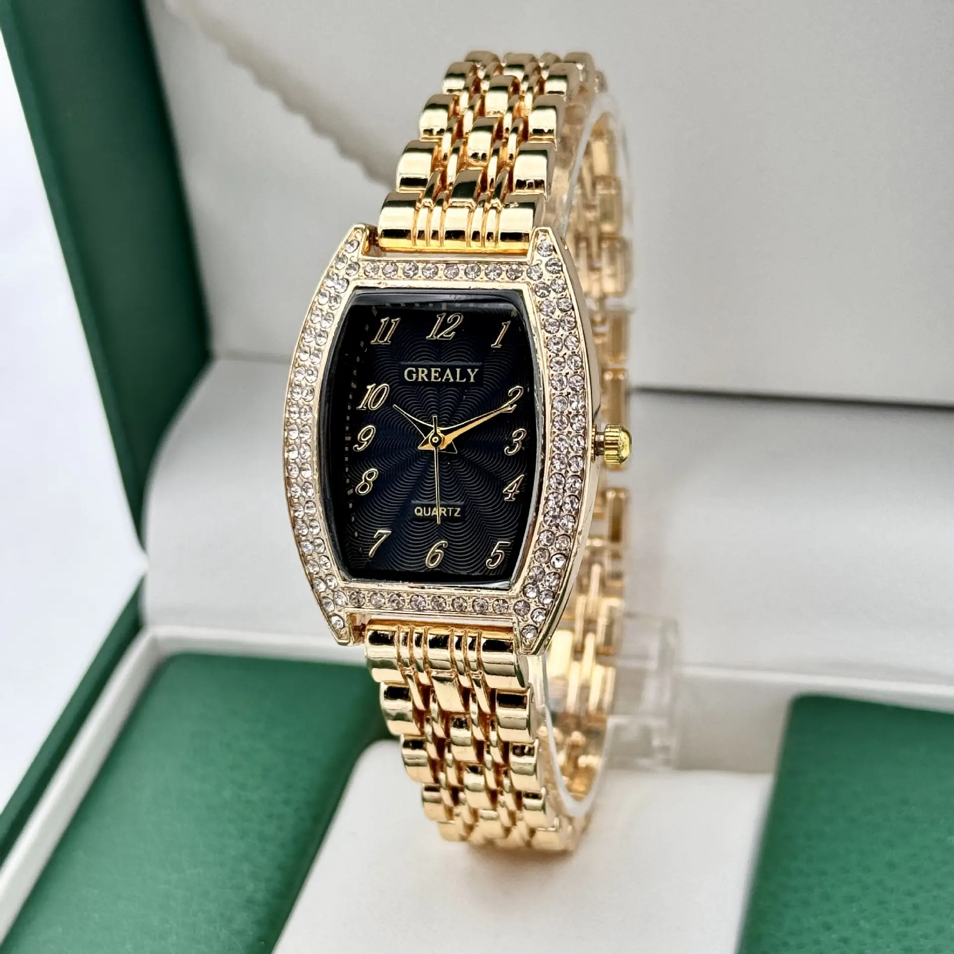 Gold Diamond Watch for Women with Quartz Dial — feature 14