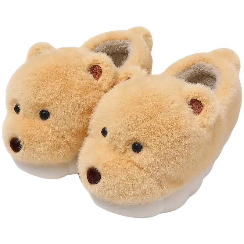 Cute Cartoon Plush Cotton Slippers for Women Winter - Image 8