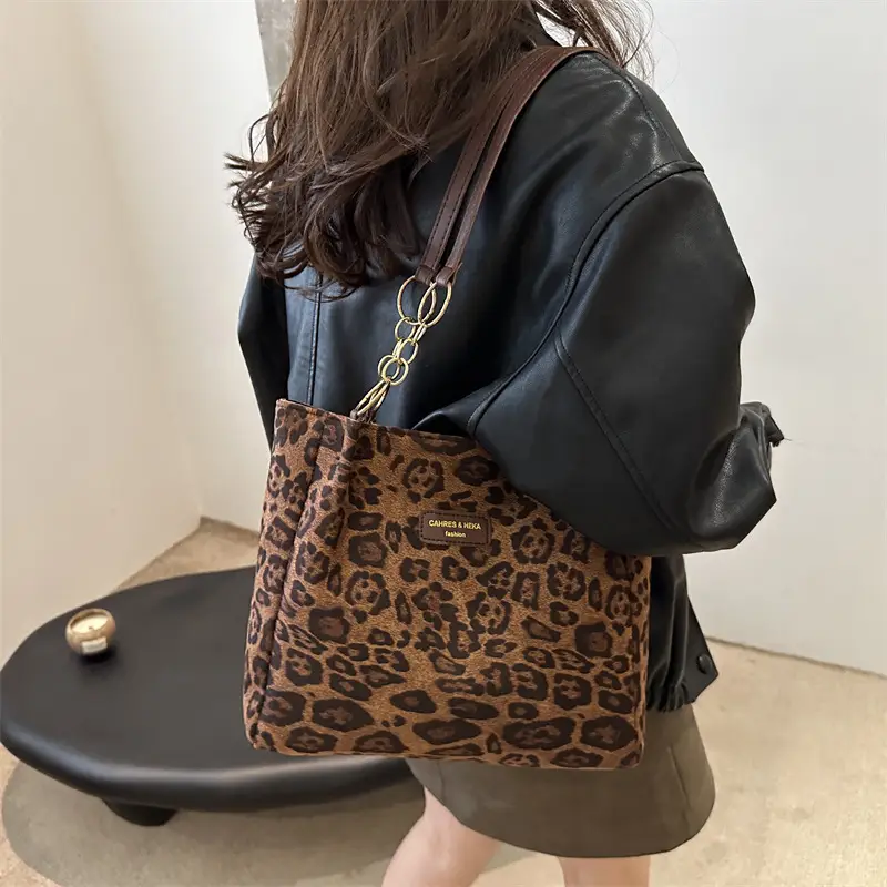 Leopard Print Korean Style Handbag for Students - Image 5