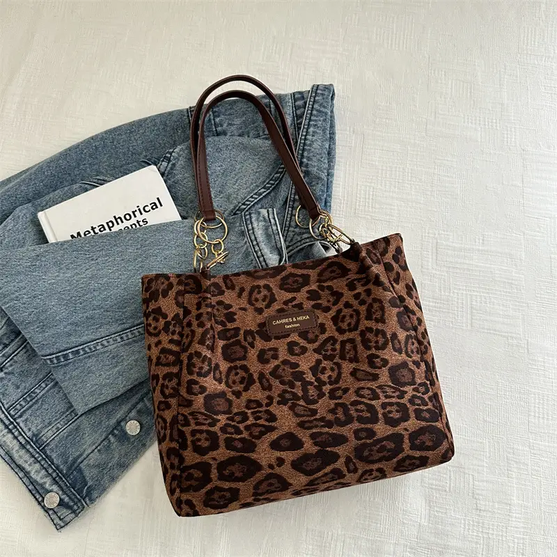 Leopard Print Korean Style Handbag for Students - Image 3
