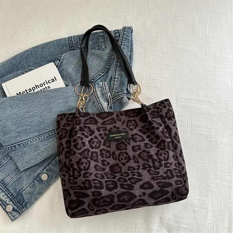 Leopard Print Korean Style Handbag for Students - Image 4