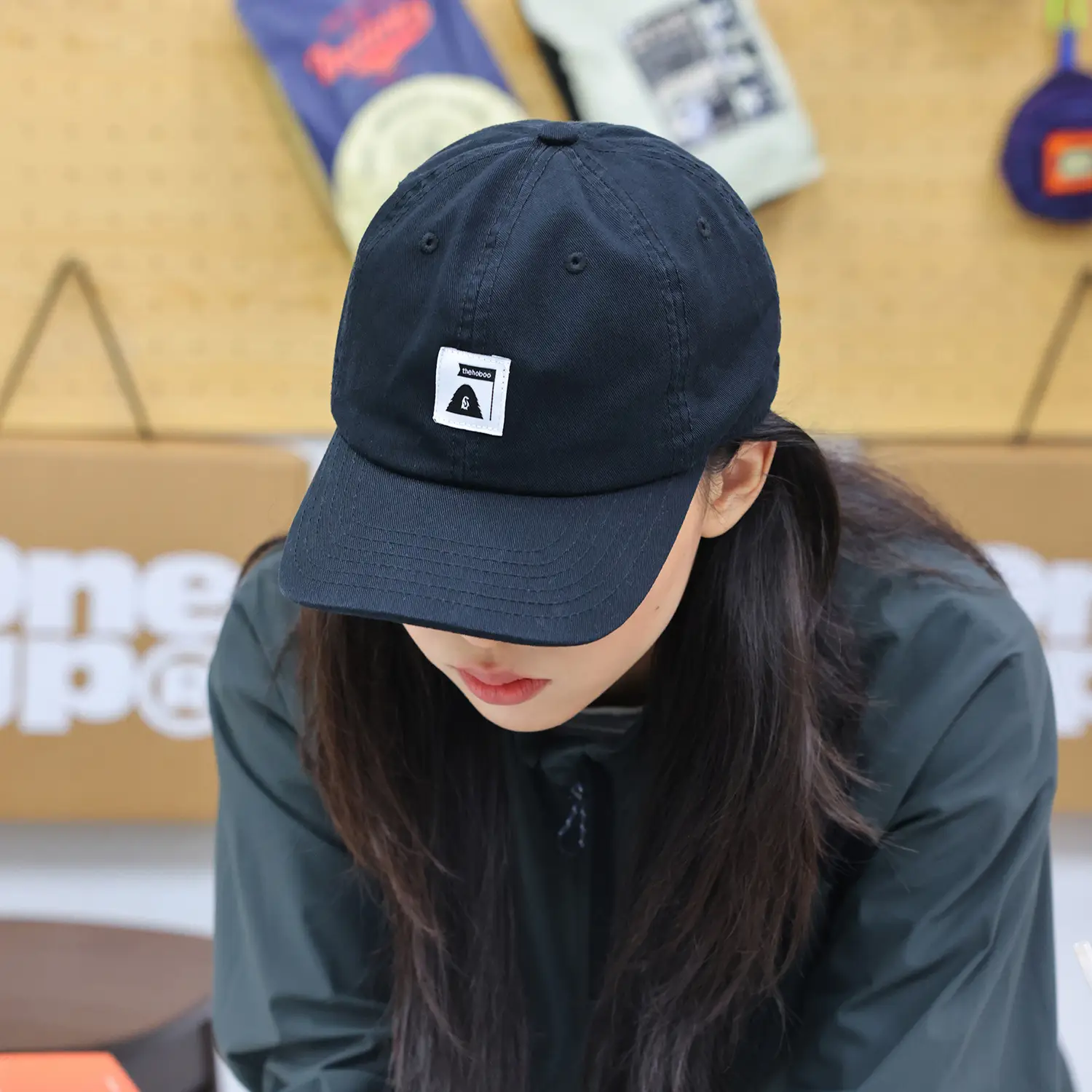 Japanese Style Blue Baseball Cap for Women Men
