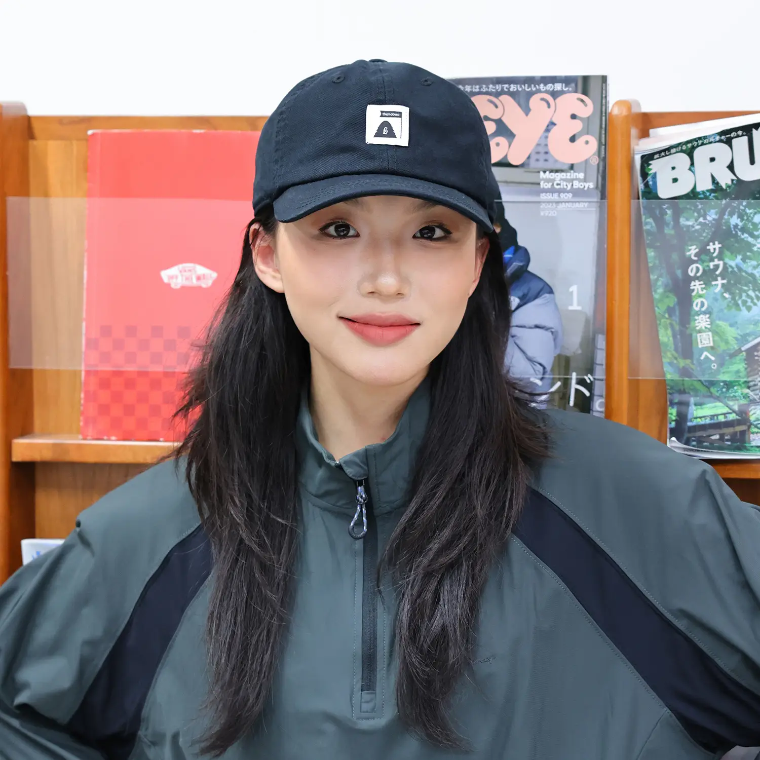 Japanese Style Blue Baseball Cap for Women Men