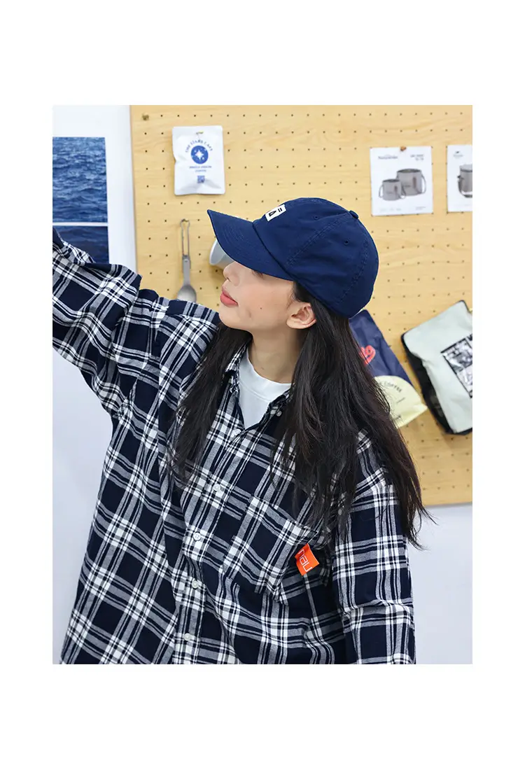Japanese Style Blue Baseball Cap for Women Men — feature 3