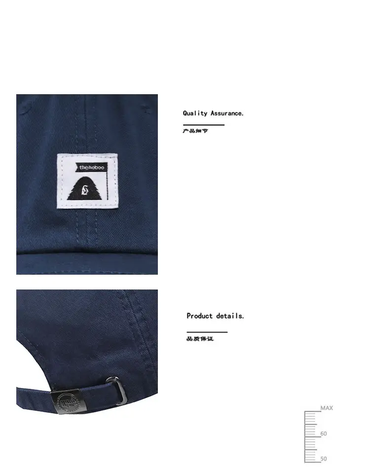 Japanese Style Blue Baseball Cap for Women Men — feature 7