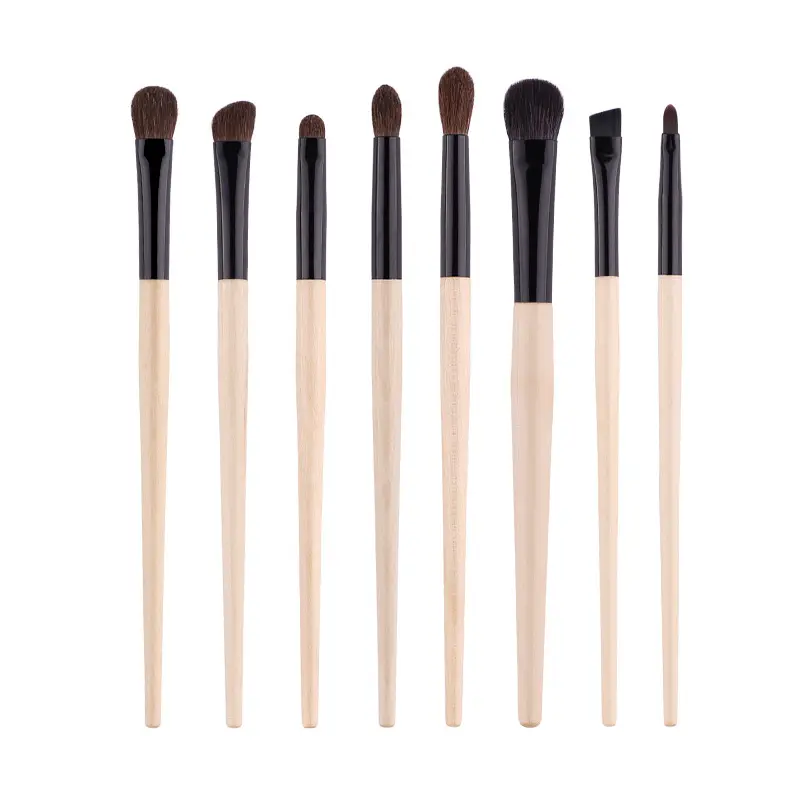 New 5/8 Pony Hair Eye Halo Brush Set Wooden Handle Oblique Eyebrow Eye Shadow Concealer Wool Cangzhou Makeup Brush
