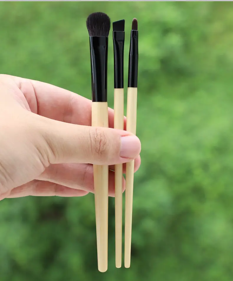 New 5/8 Pony Hair Eye Halo Brush Set Wooden Handle Oblique Eyebrow Eye Shadow Concealer Wool Cangzhou Makeup Brush — feature 21