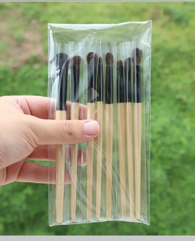 New 5/8 Pony Hair Eye Halo Brush Set Wooden Handle Oblique Eyebrow Eye Shadow Concealer Wool Cangzhou Makeup Brush — feature 22
