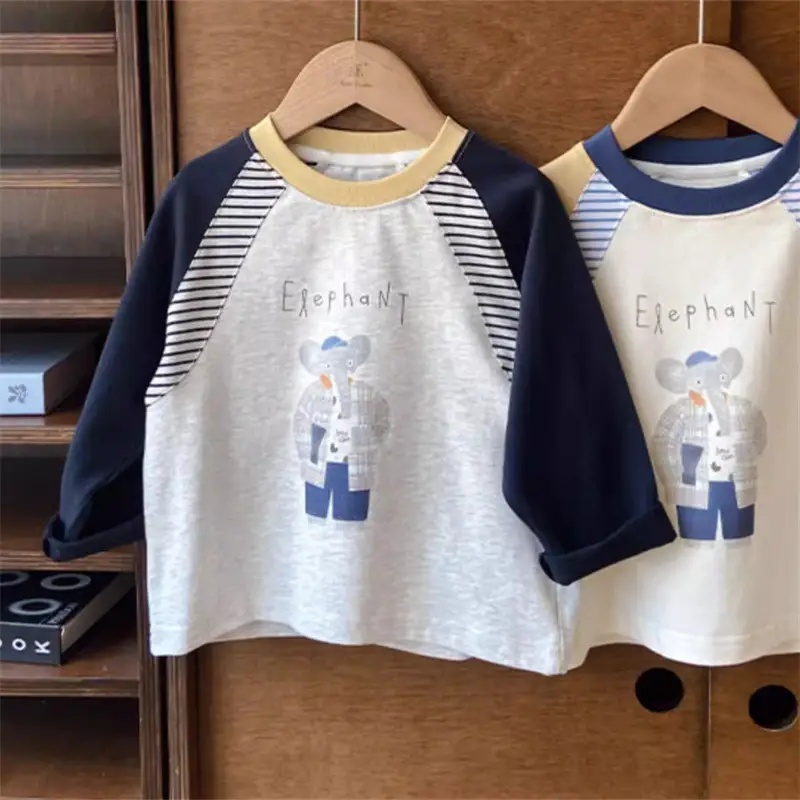 Autumn Kids Raglan Sleeve T-Shirt Cotton Bottom Boy - Image 3