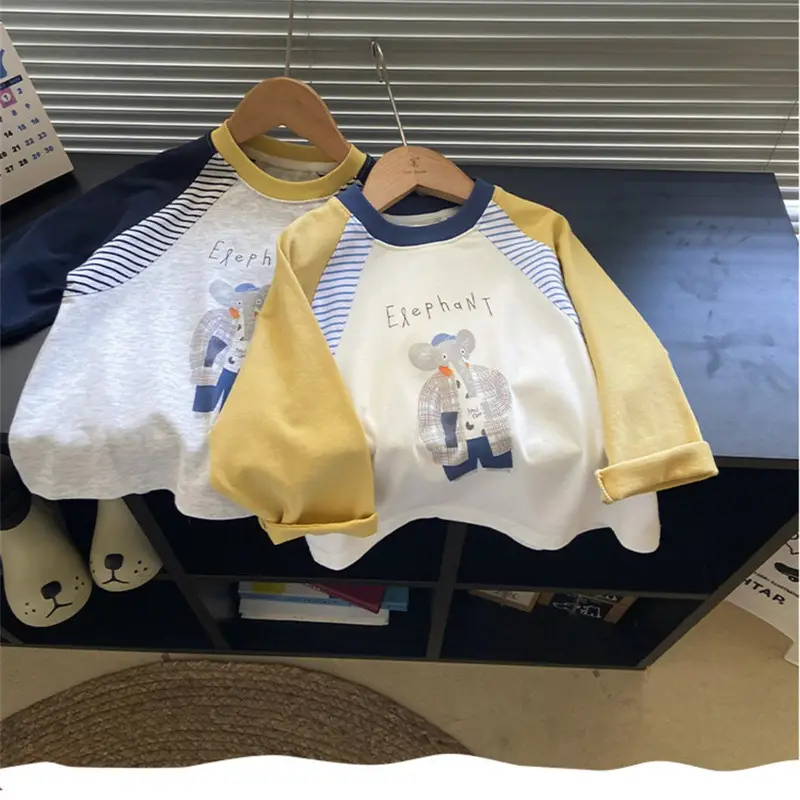 Autumn Kids Raglan Sleeve T-Shirt Cotton Bottom Boy - Image 5