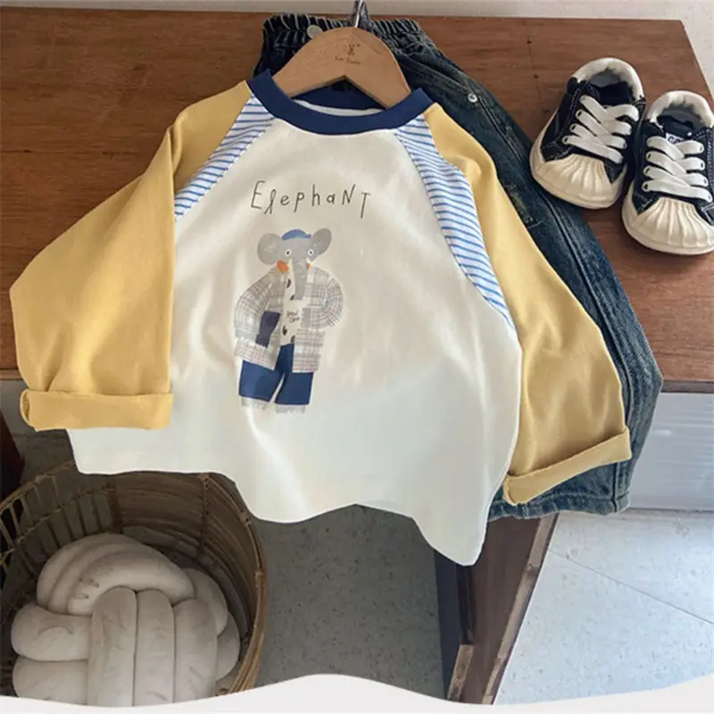 Autumn Kids Raglan Sleeve T-Shirt Cotton Bottom Boy — feature 10