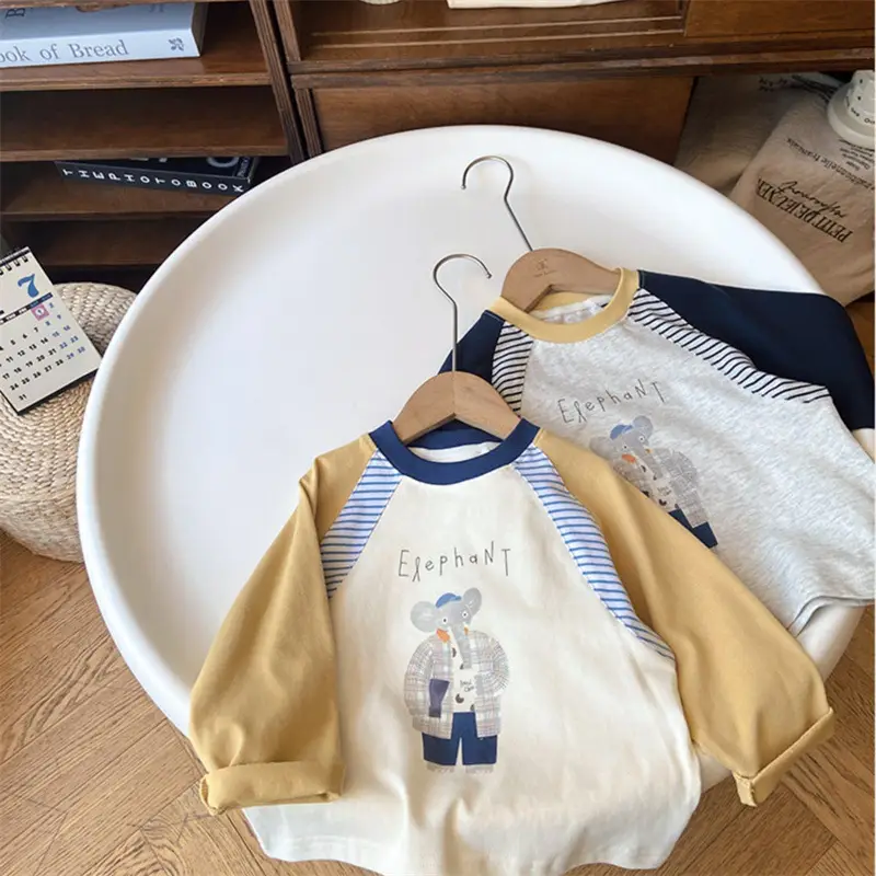 Autumn Kids Raglan Sleeve T-Shirt Cotton Bottom Boy — feature 12