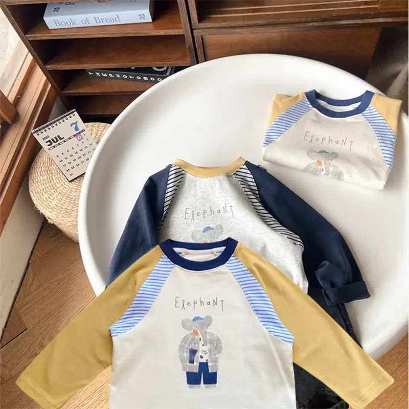 Autumn Kids Raglan Sleeve T-Shirt Cotton Bottom Boy — feature 14