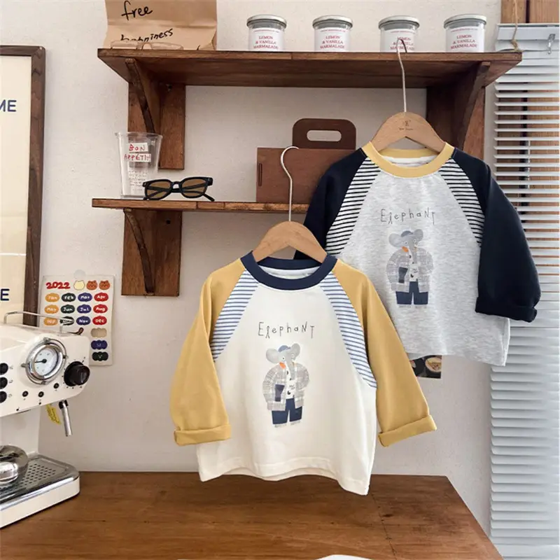 Autumn Kids Raglan Sleeve T-Shirt Cotton Bottom Boy — feature 8