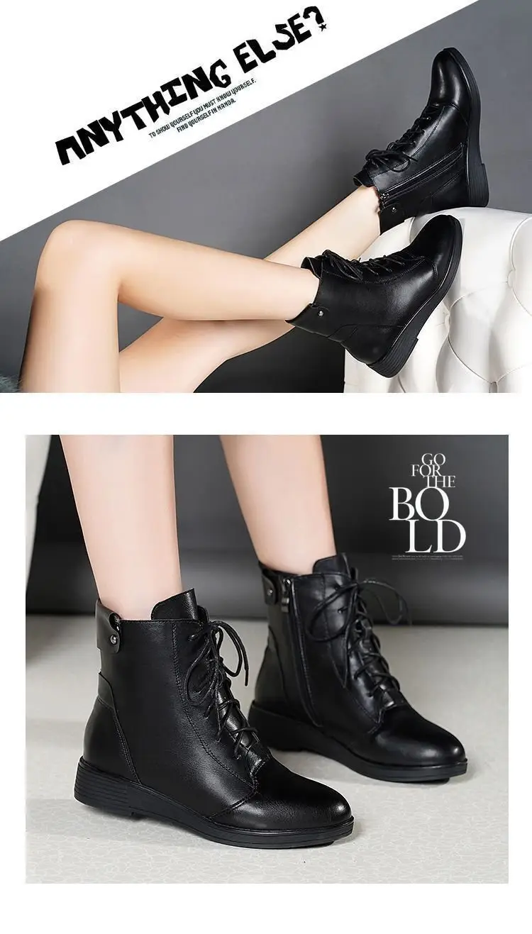 Women's Black Fleece-Lined Flat Boots 2024 — feature 5