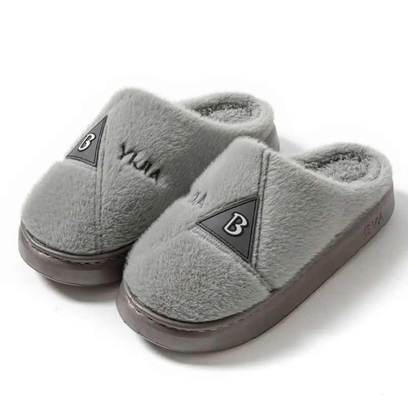 Eva Cotton Slippers for Men, Large Size, Soft Sole, Indoor Non-Slip, Warm Cotton Slippers, Winter Plush Slippers for Men, Wholesale Flat Slippers - Image 7