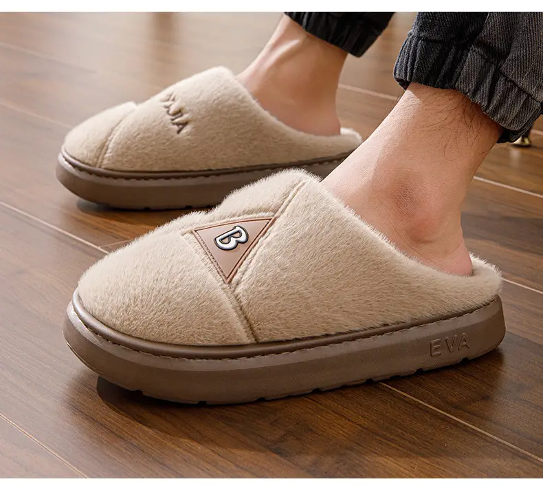 Eva Cotton Slippers for Men, Large Size, Soft Sole, Indoor Non-Slip, Warm Cotton Slippers, Winter Plush Slippers for Men, Wholesale Flat Slippers — feature 14