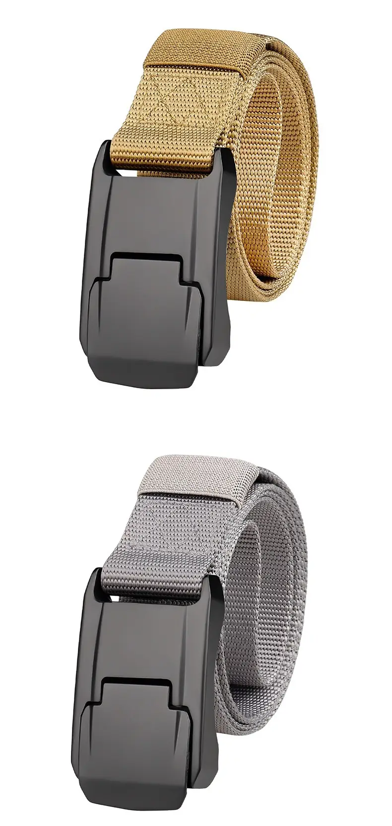 Men's Nylon Tactical Belt Quick-Release Buckle Green — feature 9