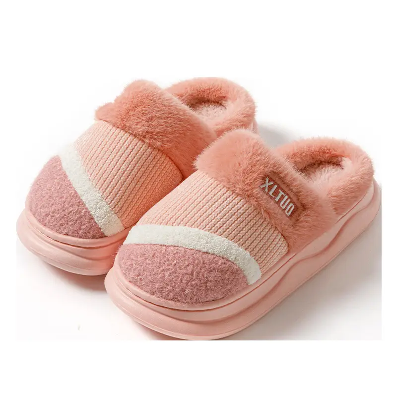 New Mao Mao slippers women's winter home non-slip thick bottom fleece-lined warm Mao plush cotton slippers men's cotton shoes - Image 10