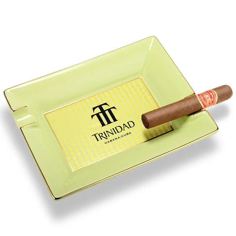 Cigar Ashtray, Ceramic, Large Diameter, 3-Slot, European-Style Living Room Decoration, Gift Box, Cuban Ashtray - Image 10