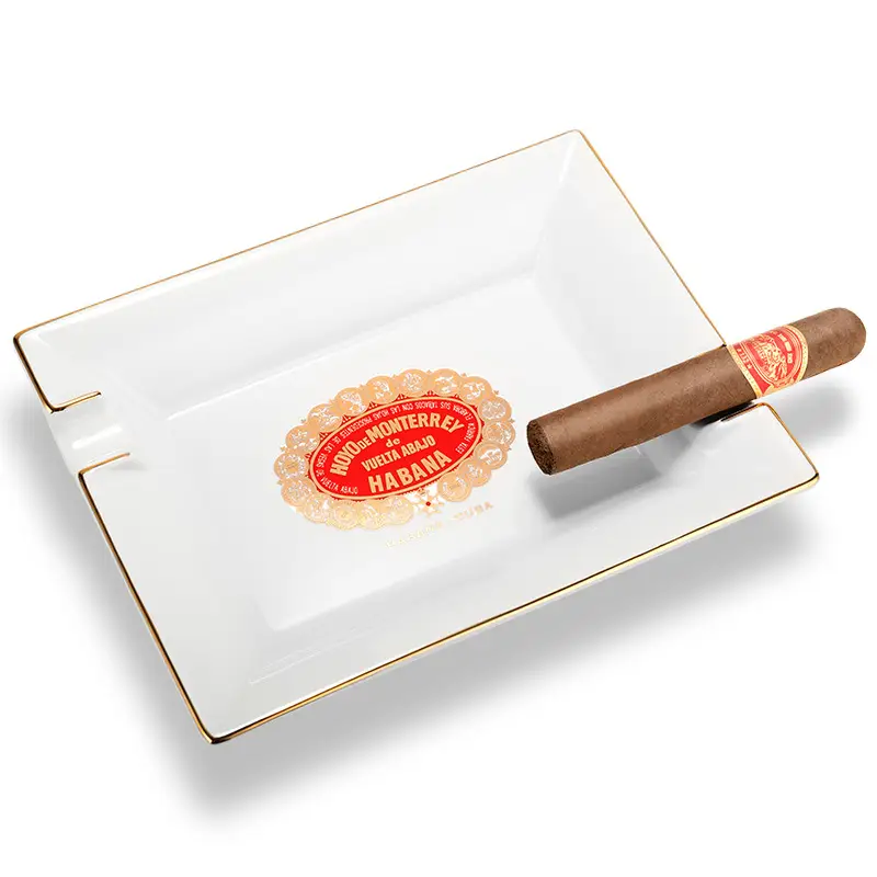 Cigar Ashtray, Ceramic, Large Diameter, 3-Slot, European-Style Living Room Decoration, Gift Box, Cuban Ashtray - Image 14