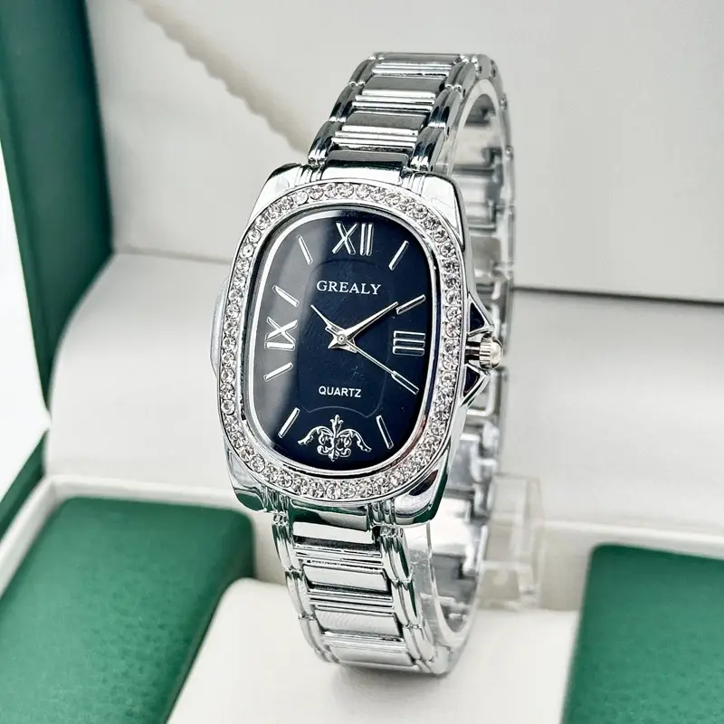 Elegant Gold Diamond Encrusted Women's Quartz Watch - Image 11