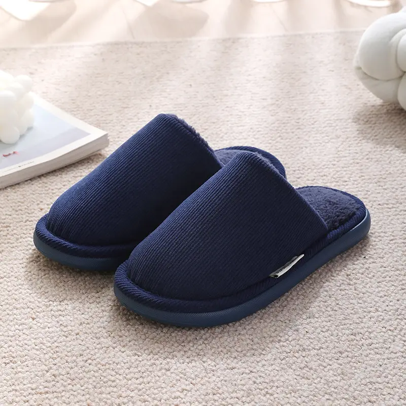 Thick-Soled Cotton Slippers for Men, Autumn and Winter 2026 New Style, Non-Slip, Warm, Fleece-Lined, Latex Indoor Home Cotton Slippers for Women - Image 9