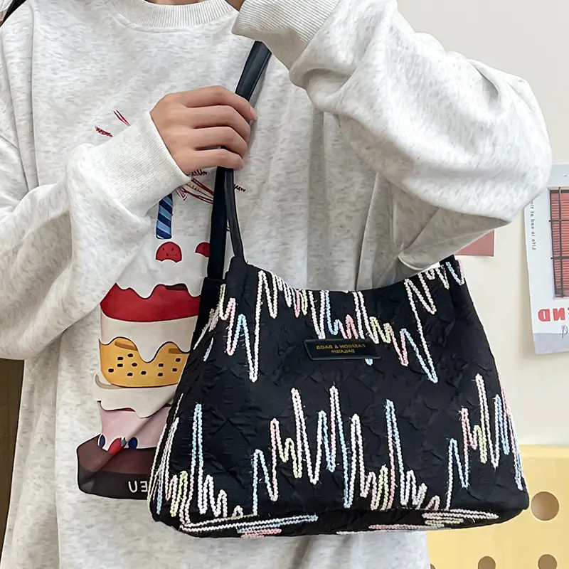 Women's Large Capacity Embroidered Shoulder Bag - Image 7
