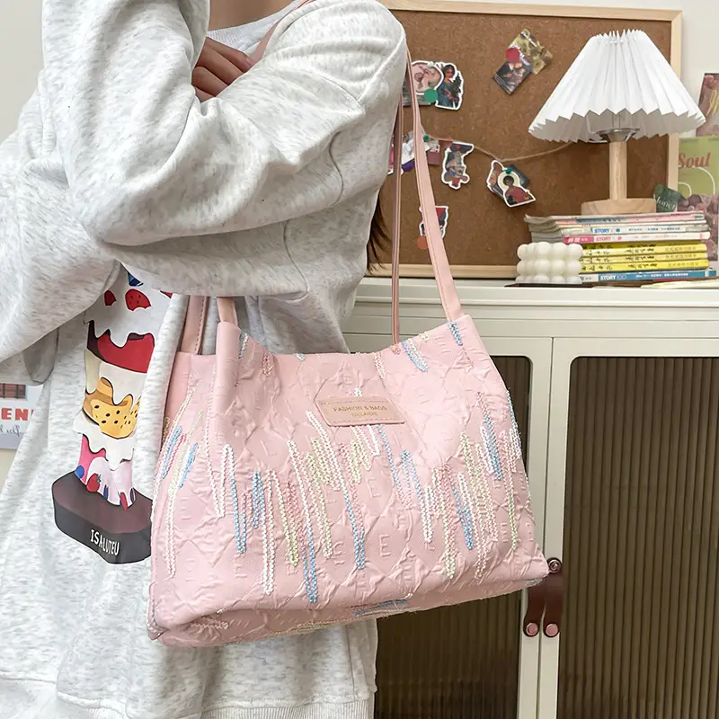 Women's Large Capacity Embroidered Shoulder Bag - Image 8