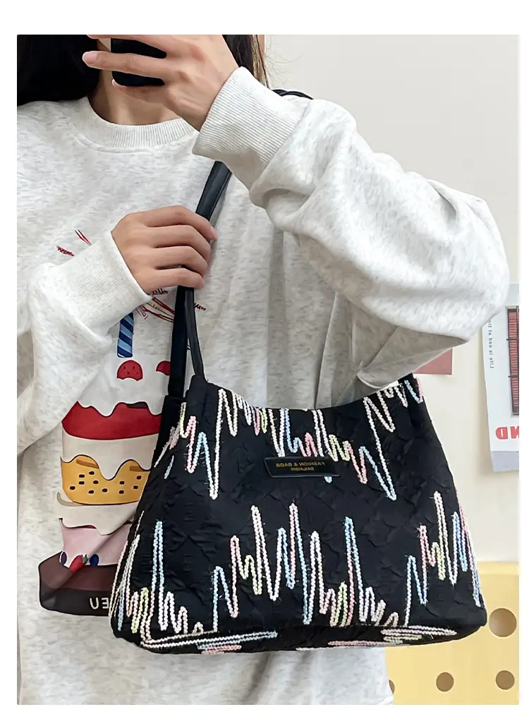 Women's Large Capacity Embroidered Shoulder Bag — feature 11