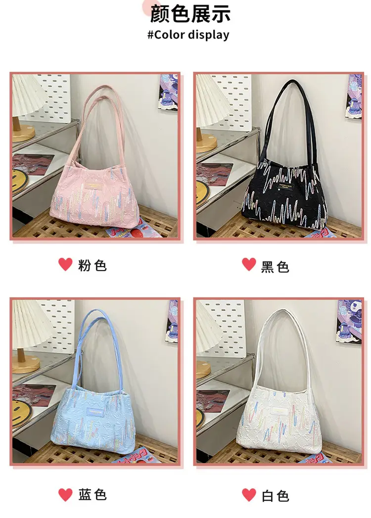 Women's Large Capacity Embroidered Shoulder Bag — feature 4
