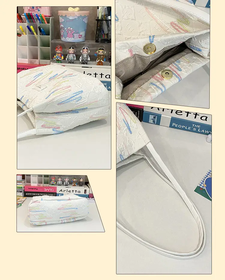 Women's Large Capacity Embroidered Shoulder Bag — feature 7