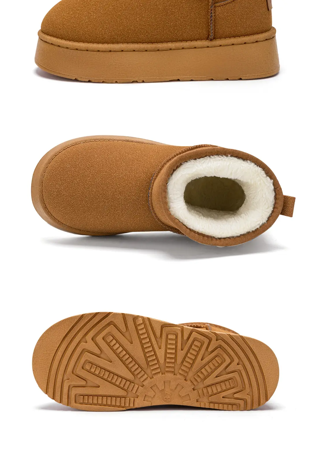 Thick-Soled Snow Boots, Cotton Boots for Women, Winter 2026 New Style, Fleece-Lined, Thickened, Mid-Calf, Waterproof, Non-Slip, Warm, Northeast Cotton Shoes — feature 23