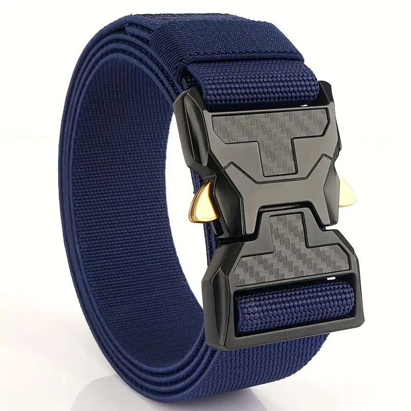 Men's Green Tactical Belt with Gold Buckle — feature 7