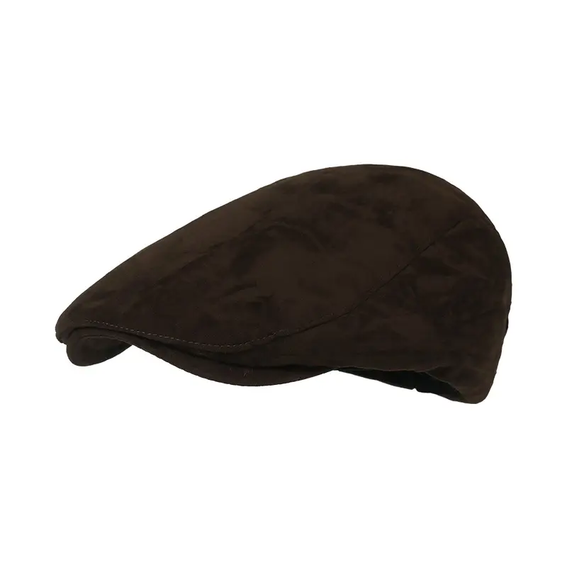 Women Retro Suede Duck Tongue Beret Hat Autumn Winter 2024 - Image 8